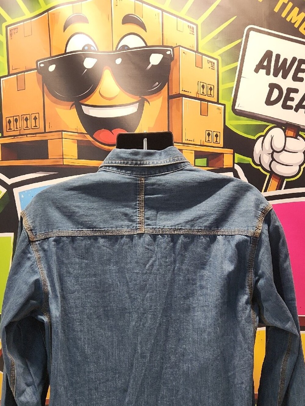 Wrangler Riggs Workwear Blue Denim Button-Front Work Shirt (L) NWT - Picture 8 of 12
